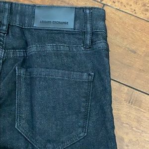 NEW High waisted skinny black Armani Exchange jean